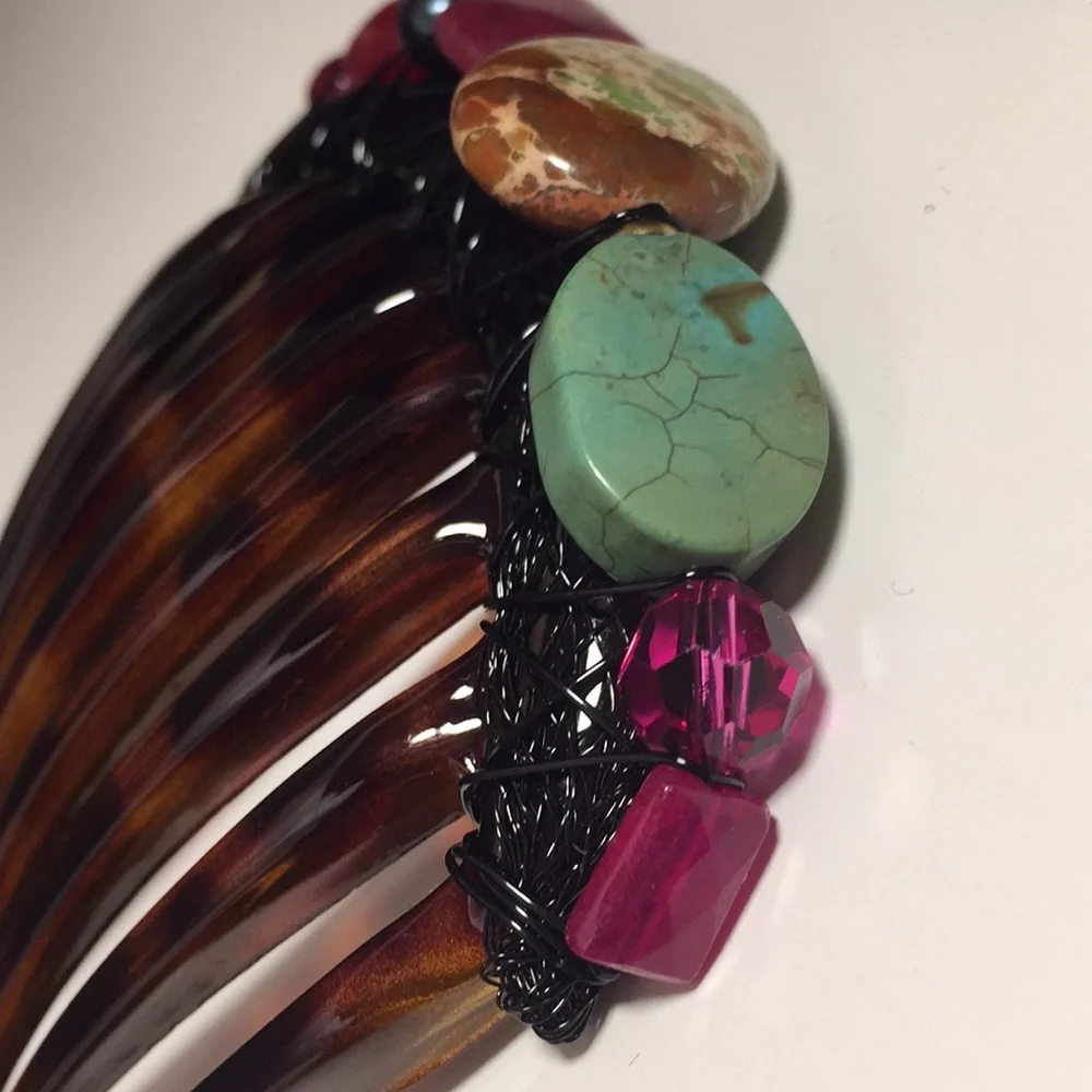 Colette Malouf semi precious‎ stone hair accessory